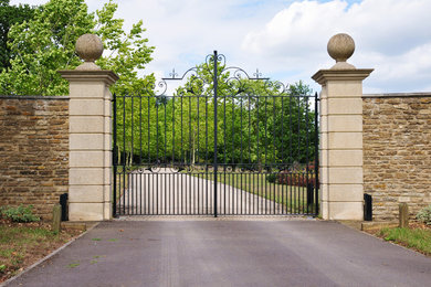 Photo of a large contemporary entrance in Surrey.