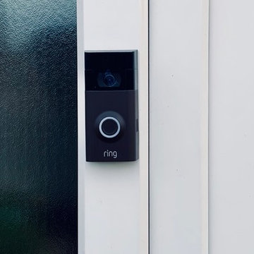 Ring doorbell on a modern door