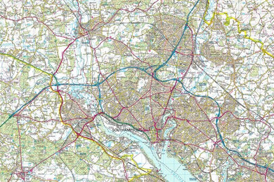 Wall map commission - Southampton, UK