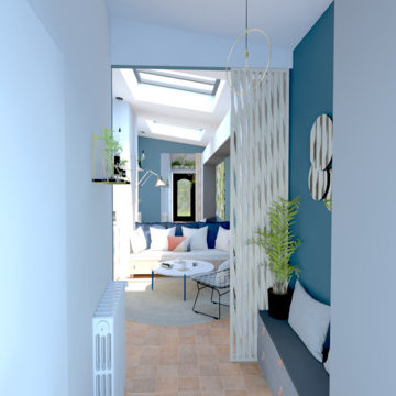 Maison M.DU - Rénovation et aménagement sur mesure pour cette grande entrée