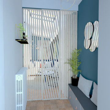 Maison M.DU - Rénovation et aménagement sur mesure pour cette grande entrée