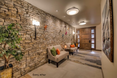 Entryway - transitional entryway idea in Denver