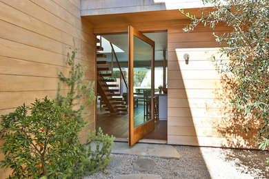 Inspiration for a contemporary entryway remodel in Los Angeles