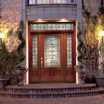 3/4 Lite 2 Panel -Classic-Craft Mahogany-Bella Glass