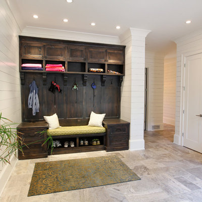 Inspiration for a transitional mudroom remodel in Atlanta