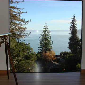 A Warm Belvedere Contemporary on Golden Gate ENTRY FRAMES VIEW OF RACOON STRAITS