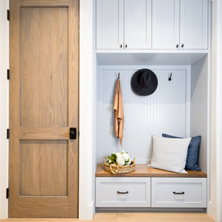 Inspiration for a transitional entryway remodel in Miami