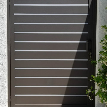 Aluminum Garage Door and Courtyard Gate