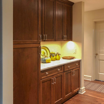 An entry closet is transformed into a welcoming highlight.
