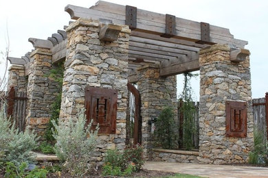 Inspiration for a rustic entryway remodel in Dallas