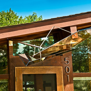 Art Glass Awning for Mid Century Modern Ranch House