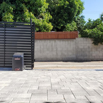 Automatic Driveway Sliding Gate with Pedestrian Gate - Liftmaster