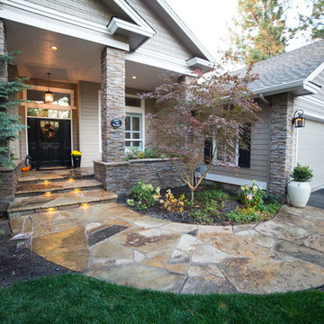 Awbrey Glen - Custom Flagstone Entry, Walkway & Back Patio