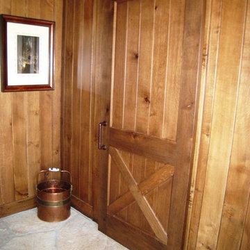Barn door on sliding hardware