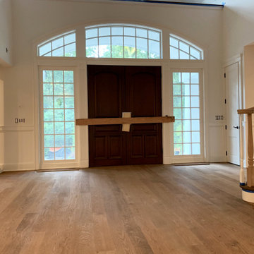 BELLE TERRE:  6" SELECT WHITE OAK INSTALLED & FINISHED W/ CUSTOM STAIN