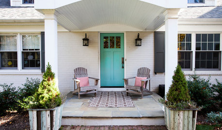 How to Complement a Bright Front Door