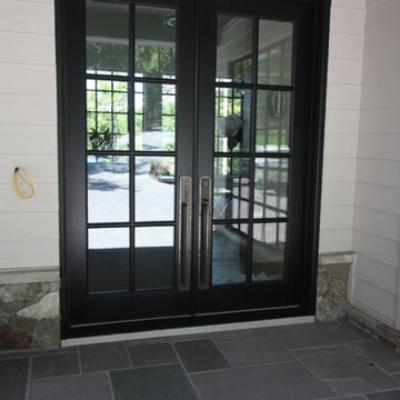 Bespoke Entry Doors | 2.75in Contemporary Glass Double French Doors in Black