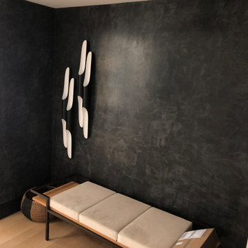 Black venetian plaster