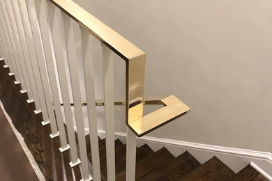 Brass and steel railing