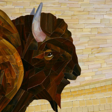 Buffalo Mosaic Mural for Lobby of South Dakota Medical Center