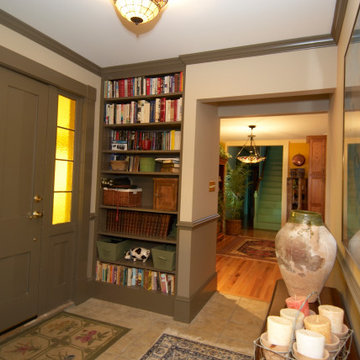 Built In Bookcase in Entry