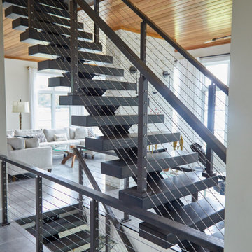 Cable Railing for Ash Floating Stairs