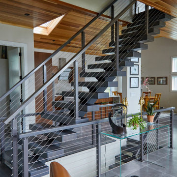 Cable Railing for Ash Floating Stairs