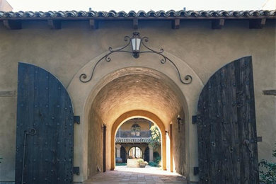 Inspiration for a mediterranean entryway remodel in Other