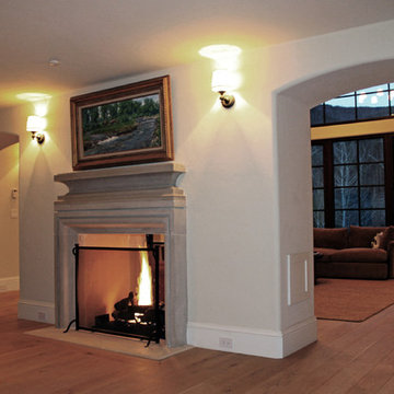 Carved Limestone Fireplace Surround