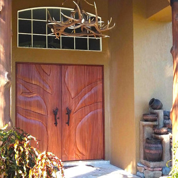 Carved Tree Doors in Mahogany