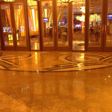 Casino Foyer Polished Wet Marble Floor Project