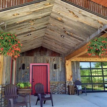 Casper Front Porch with Reclaimed Wood Ceiling