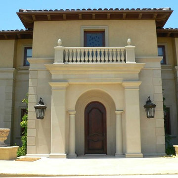 Cast stone precast entry and balusters