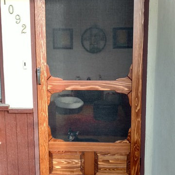 Cedar Screen Door on Beach House