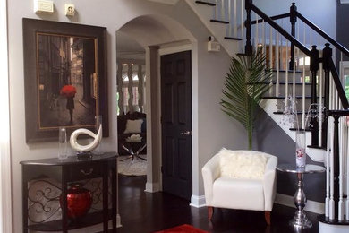 Inspiration for a modern entryway remodel in Charlotte