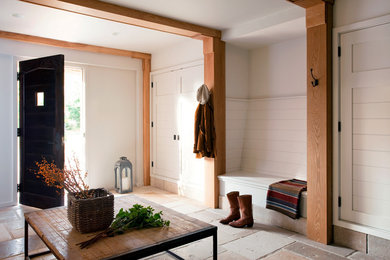 Inspiration for a huge transitional entryway remodel in Boston