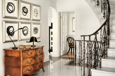 Inspiration for a large transitional foyer remodel in St Louis