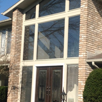 Cleveland Home with Fiberglass Beveled French Glass Entry Doors