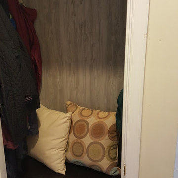 Coat Closet turned MudRoom