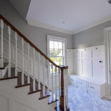 Colonial Home: Mudroom & Rear Stairs
