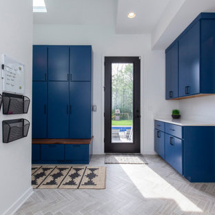 Colorful Mudroom with Pool Access