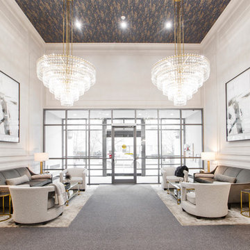 Contemporary & Glamorous Condo Lobby Renovation- Commercial Project