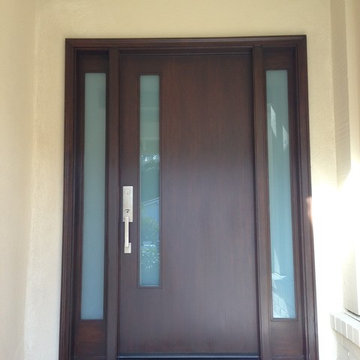 Contemporary & Modern Doors - Leptos - Single Vertical Lite Door with Laminate G