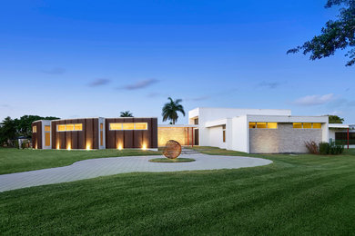 Minimalist entryway photo in Miami