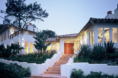Inspiration for a mediterranean entryway remodel in San Diego