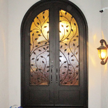 Crescente - Iron and Glass Front Entry Door