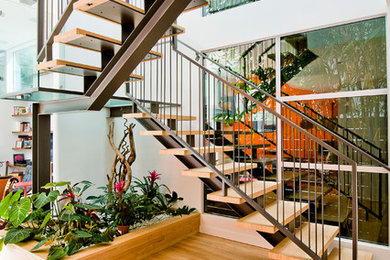 Inspiration for a contemporary staircase in San Francisco.