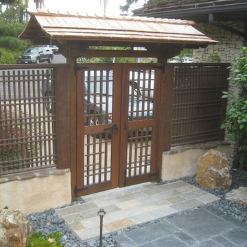 Curved Roof Japanese Entry Gate