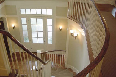 Example of an arts and crafts staircase design in Seattle