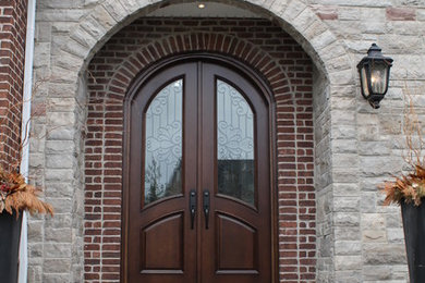 Custom arched entry doors